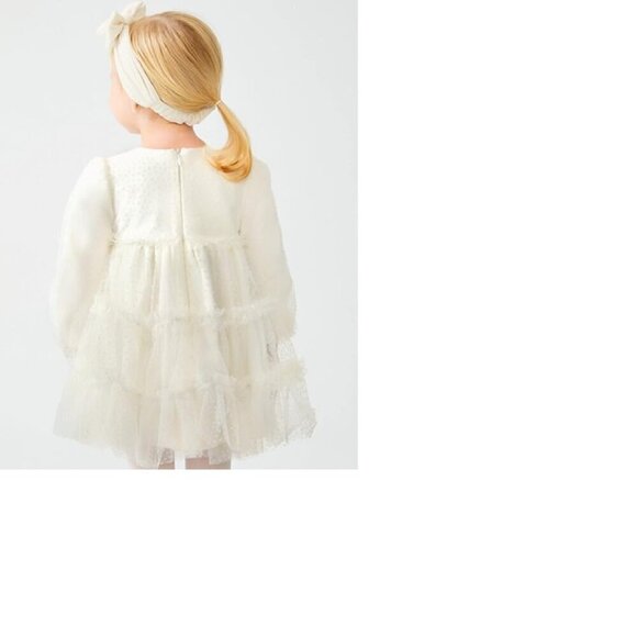 Abel & Lula Plumeti Cream Dot Tulle Dress Cream Baby Toddler 36M - Picture 3 of 9
